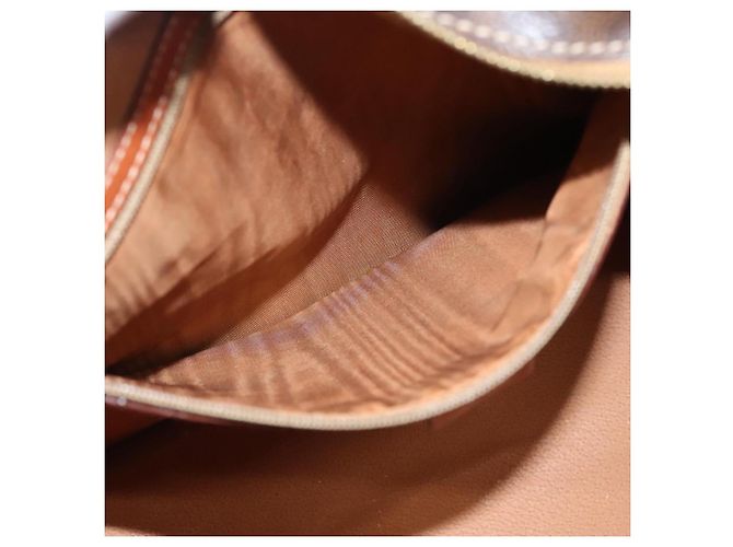 Céline Borsa a mano in tela Macadam CELINE in pelle PVC marrone oro Auth hk2512 D'oro - vista 11