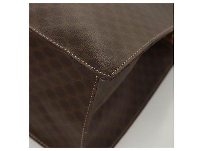 Céline Borsa a mano in tela Macadam CELINE in pelle PVC marrone oro Auth hk2512 D'oro - vista 15