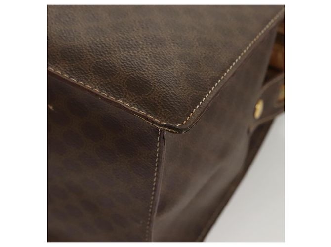 Céline Borsa a mano in tela Macadam CELINE in pelle PVC marrone oro Auth hk2512 D'oro - vista 16
