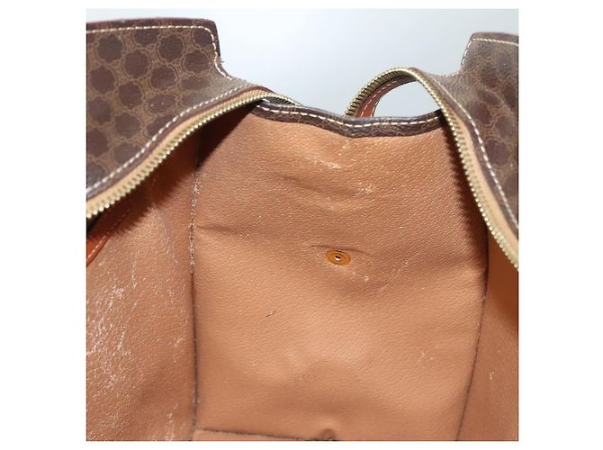 Céline Borsa a mano in tela Macadam CELINE in pelle PVC marrone oro Auth hk2512 D'oro - vista 20
