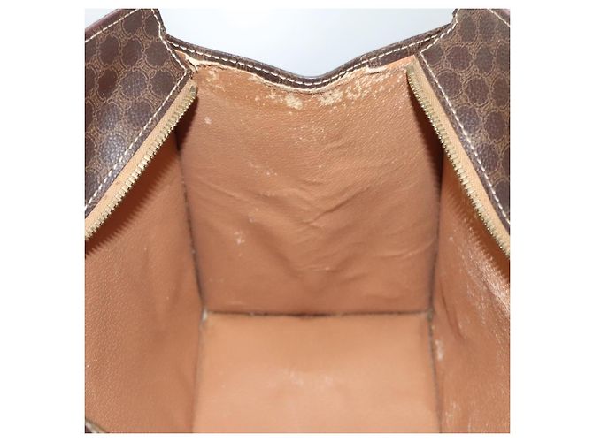Céline Borsa a mano in tela Macadam CELINE in pelle PVC marrone oro Auth hk2512 D'oro - vista 21