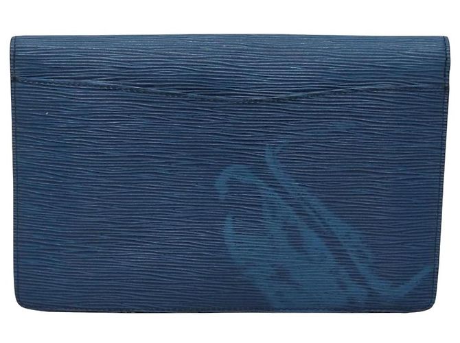 LOUIS VUITTON Epi Montaigne 27 Clutch Blu M52655 LV Auth 121415 - vista 2