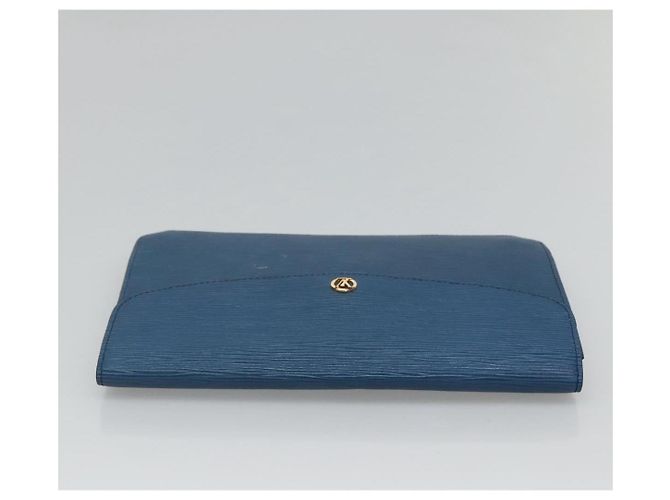 LOUIS VUITTON Epi Montaigne 27 Clutch Blu M52655 LV Auth 121415 - vista 5