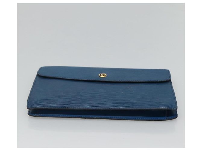 LOUIS VUITTON Epi Montaigne 27 Clutch Blu M52655 LV Auth 121415 - vista 6