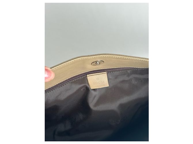 Vintage Gucci Canvas Tasche Khaki - Ansicht 2