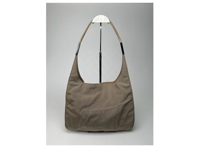 Vintage Gucci Canvas Tasche Khaki - Ansicht 3