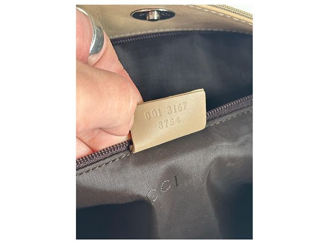 Vintage Gucci Canvas Tasche Khaki - Ansicht 5
