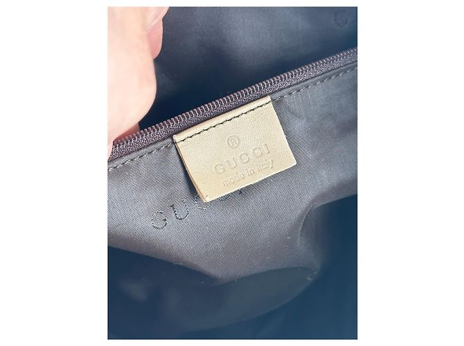 Vintage Gucci Canvas Tasche Khaki - Ansicht 6