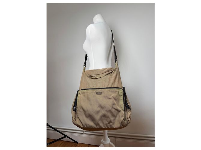 Vintage Gucci Canvas Tasche khaki braun - Ansicht 13