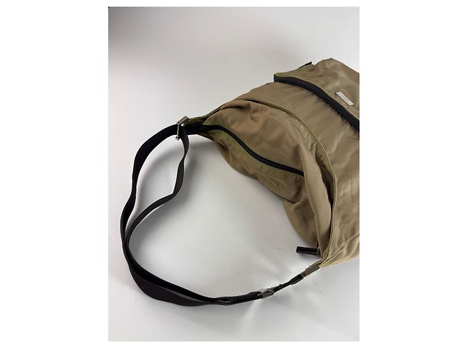 Vintage Gucci Canvas Tasche khaki braun - Ansicht 4