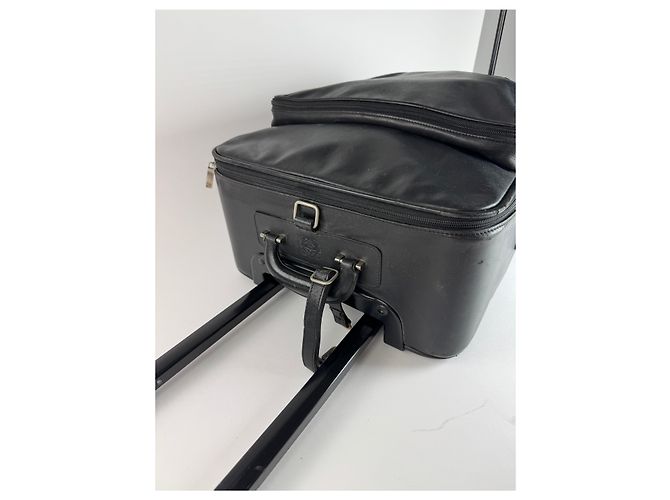 Valigia / Carrello in pelle Loewe Madrid vintage nera Nero - vista 12