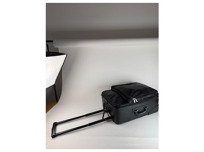 Valigia / Carrello in pelle Loewe Madrid vintage nera Nero - vista 13