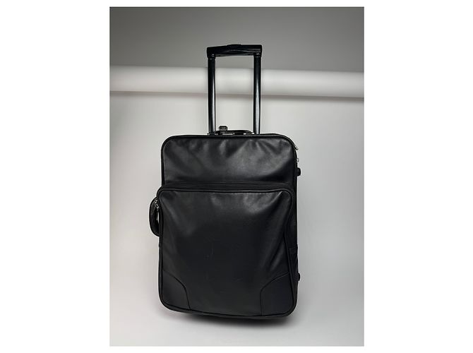 Valigia / Carrello in pelle Loewe Madrid vintage nera Nero - vista 2