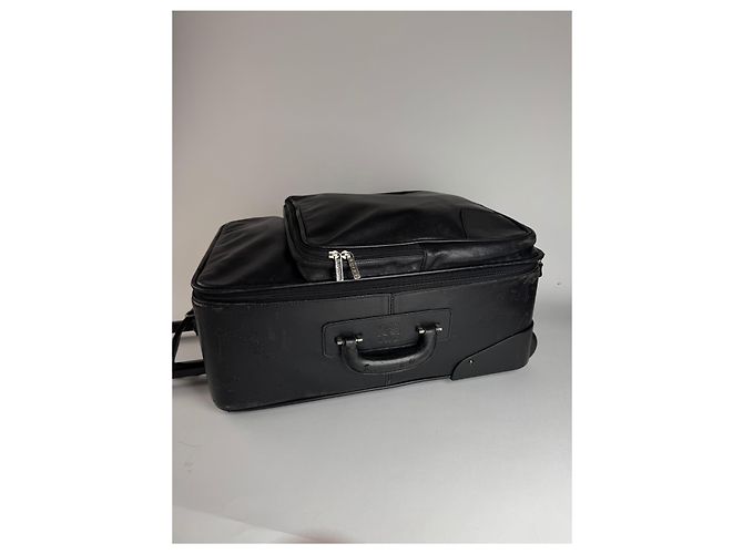 Valigia / Carrello in pelle Loewe Madrid vintage nera Nero - vista 3