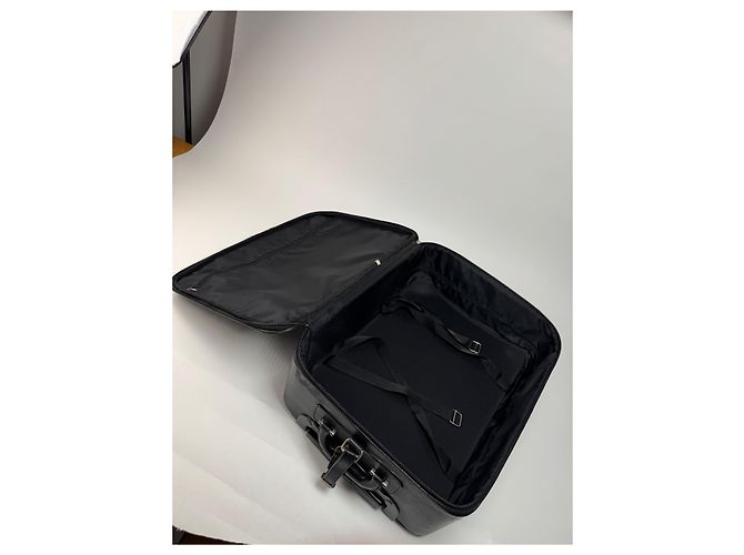 Valigia / Carrello in pelle Loewe Madrid vintage nera Nero - vista 4