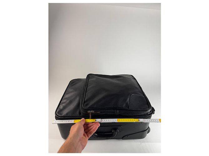 Valigia / Carrello in pelle Loewe Madrid vintage nera Nero - vista 5