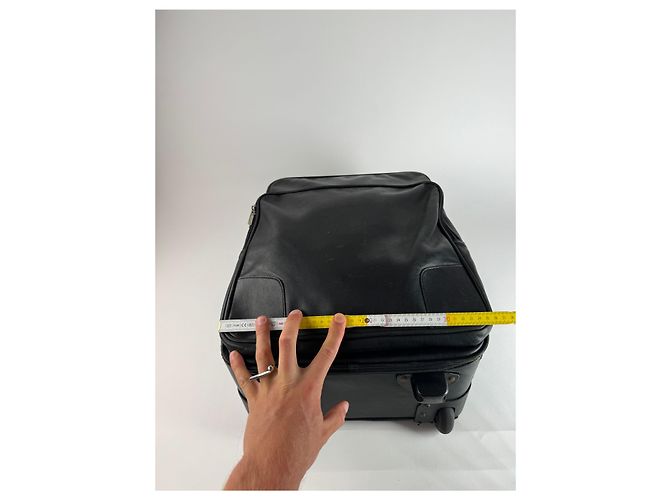 Valigia / Carrello in pelle Loewe Madrid vintage nera Nero - vista 7
