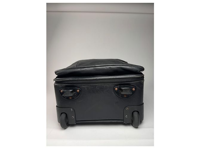 Valigia / Carrello in pelle Loewe Madrid vintage nera Nero - vista 8