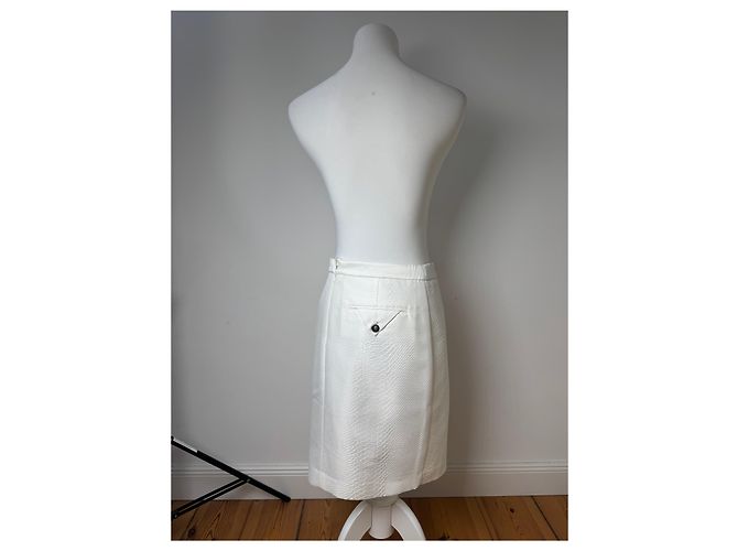 Giorgio Armani Gonna serpente vintage bianca di Armani Bianco - vista 3