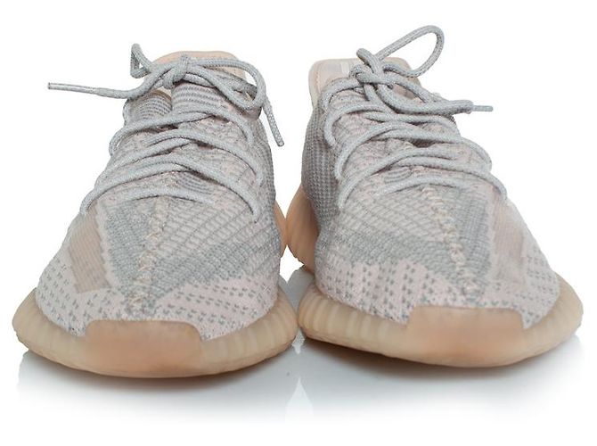 Yeezy, Boost 350 v2 lundmarks non riflettenti Rosa Grigio Porpora - vista 5