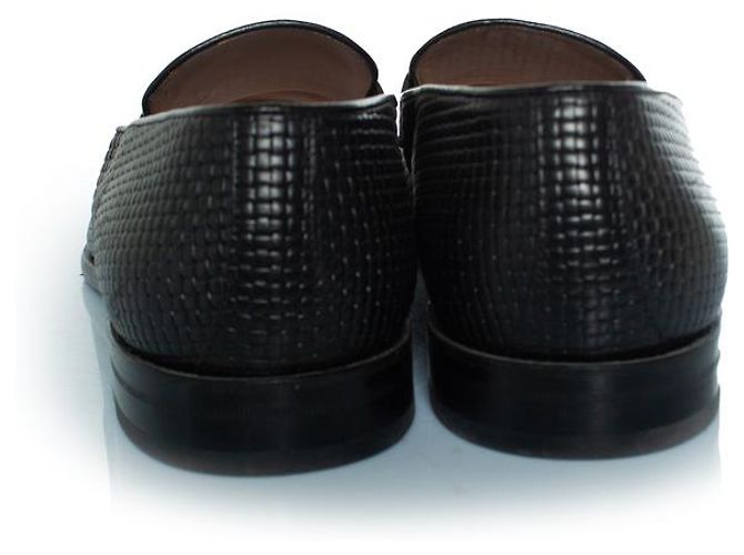 Hugo Boss Mocassini in pelle intrecciata Boss, Lisbona Nero - vista 6