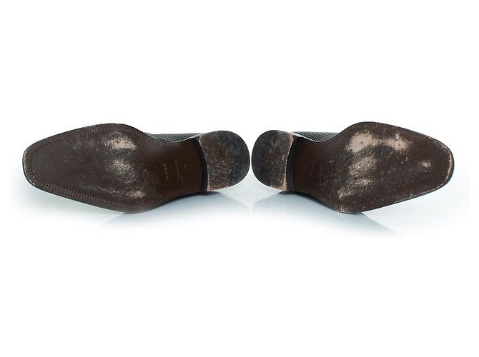 Hugo Boss Mocassini in pelle intrecciata Boss, Lisbona Nero - vista 7