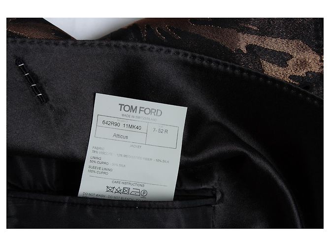 Atticus Kupfer Smokingjacke von Tom Ford Braun Schwarz - Ansicht 10
