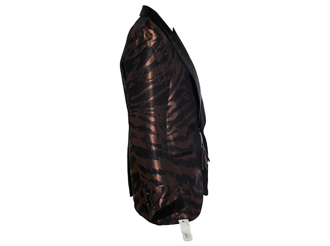 Atticus Kupfer Smokingjacke von Tom Ford Braun Schwarz - Ansicht 2