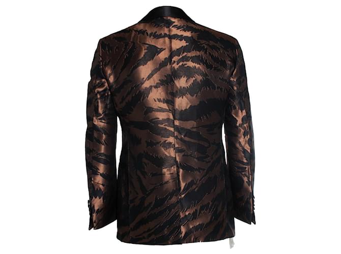 Atticus Kupfer Smokingjacke von Tom Ford Braun Schwarz - Ansicht 3