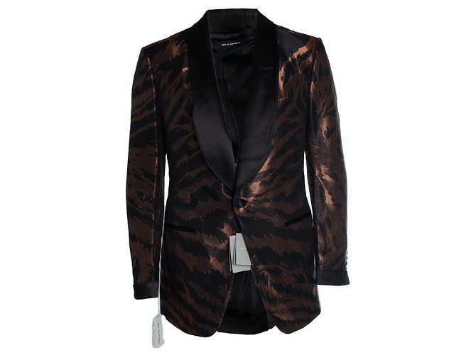 Atticus Kupfer Smokingjacke von Tom Ford Braun Schwarz - Ansicht 5