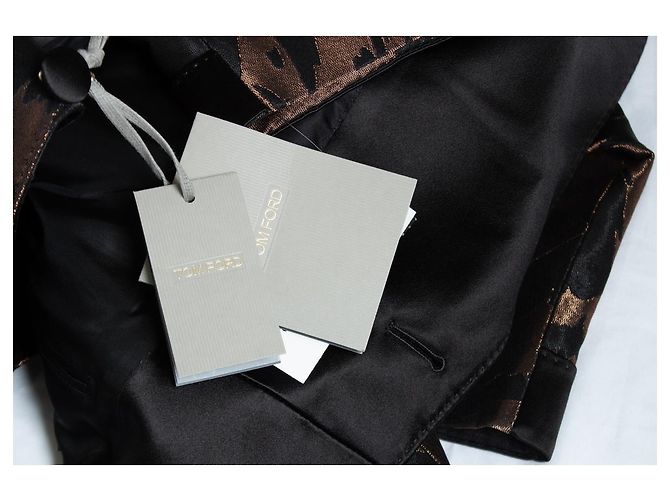 Atticus Kupfer Smokingjacke von Tom Ford Braun Schwarz - Ansicht 9