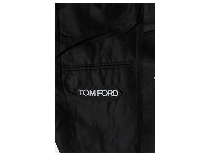 Metallische Smokingjacke Atticus Zebra von Tom Ford Schwarz Silber - Ansicht 8