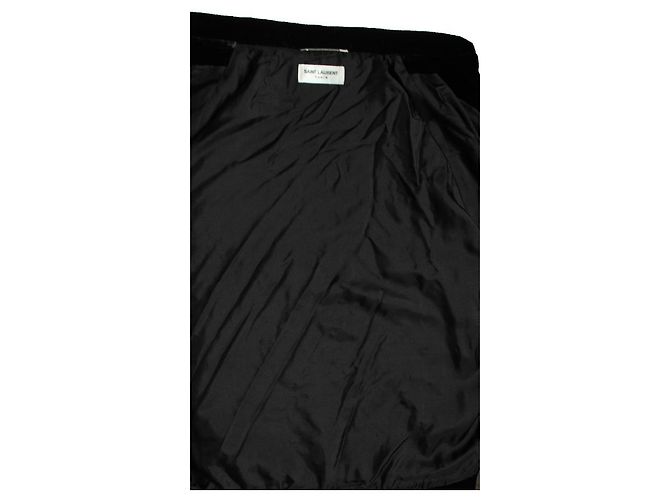 Saint Laurent, bomber de terciopelo adornado con strass Negro - vista 10