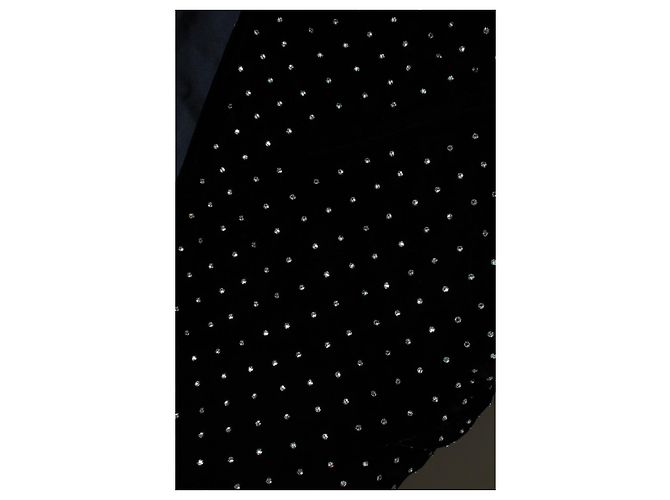 Saint Laurent, bomber de terciopelo adornado con strass Negro - vista 9