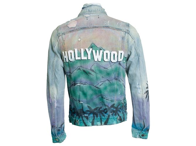 Amiri, Metropolitan Hollywood Jeansjacke Blau Mehrfarben - Ansicht 2