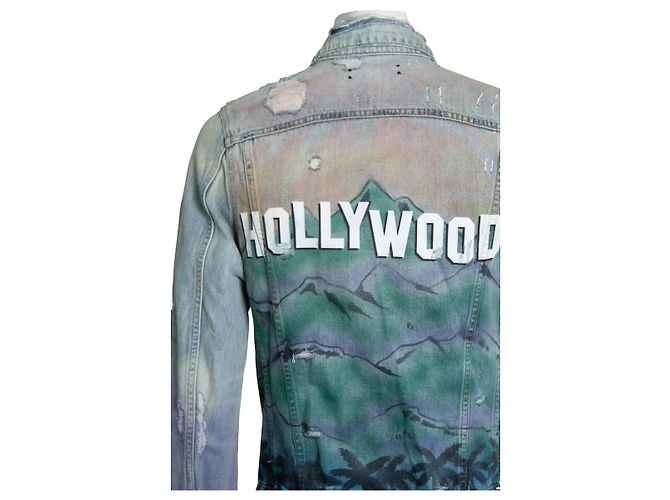 Amiri, Metropolitan Hollywood Jeansjacke Blau Mehrfarben - Ansicht 6