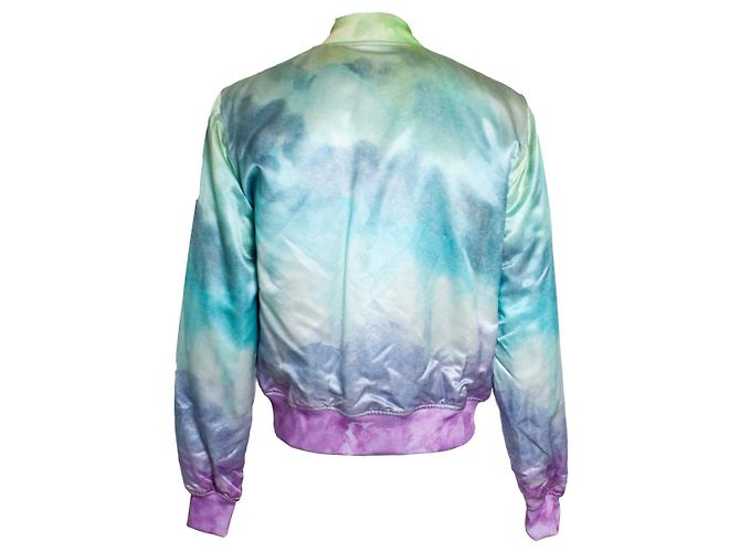 Giacca bomber in seta acquerello Amiri Multicolore - vista 3
