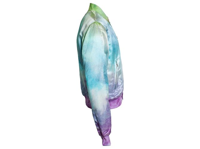 Giacca bomber in seta acquerello Amiri Multicolore - vista 4