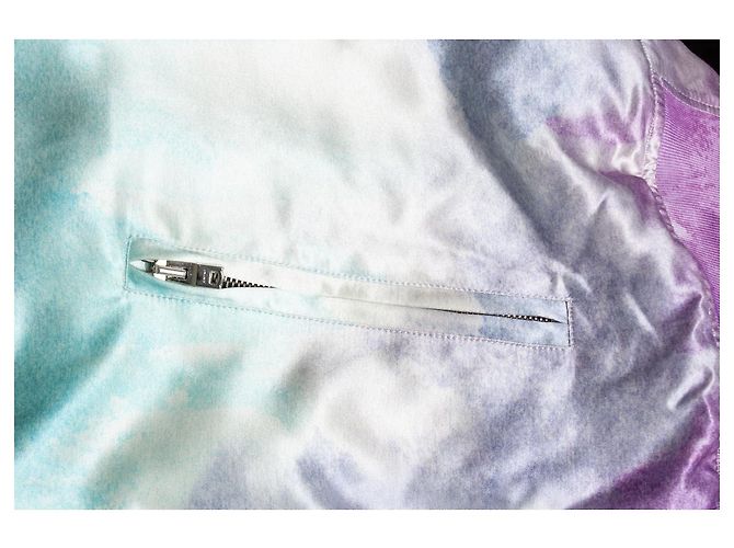 Giacca bomber in seta acquerello Amiri Multicolore - vista 6