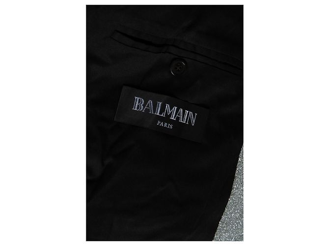 Balmain, bomber argento con lurex - vista 7