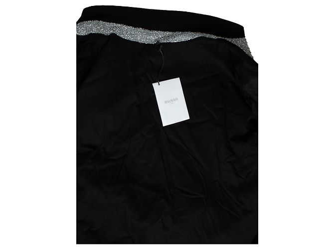 Balmain, bomber argento con lurex - vista 8