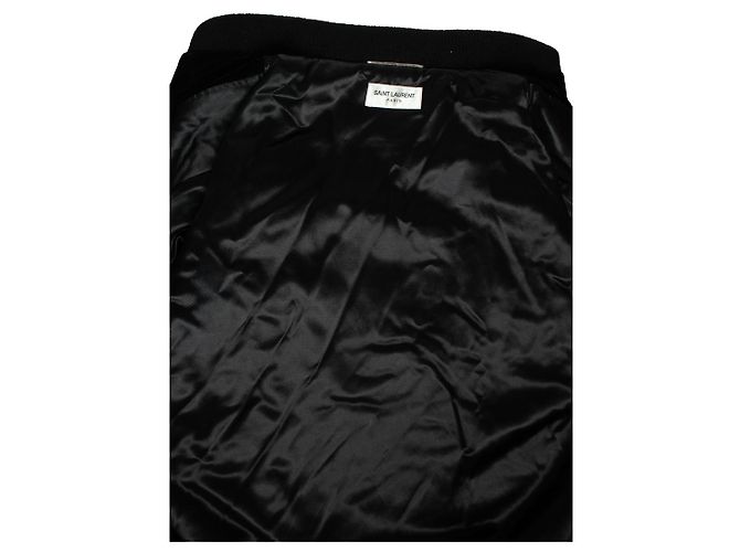 Giacca bomber argento Teddy tangle Saint Laurent 2019 Nero - vista 6