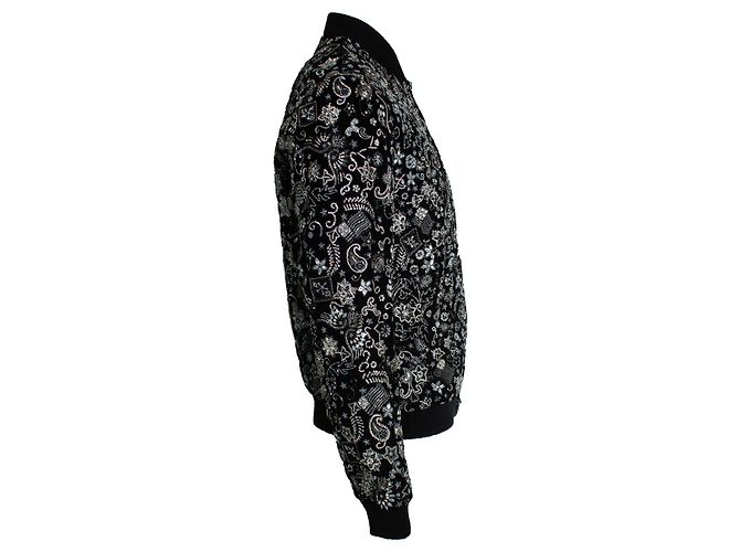 Teddy Saint Laurent, Bomber de terciopelo cristal 2018 Negro - vista 2