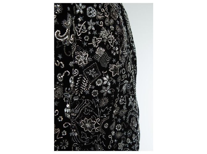 Teddy Saint Laurent, Bomber de terciopelo cristal 2018 Negro - vista 5