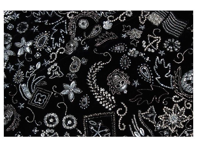 Teddy Saint Laurent, Bomber de terciopelo cristal 2018 Negro - vista 6