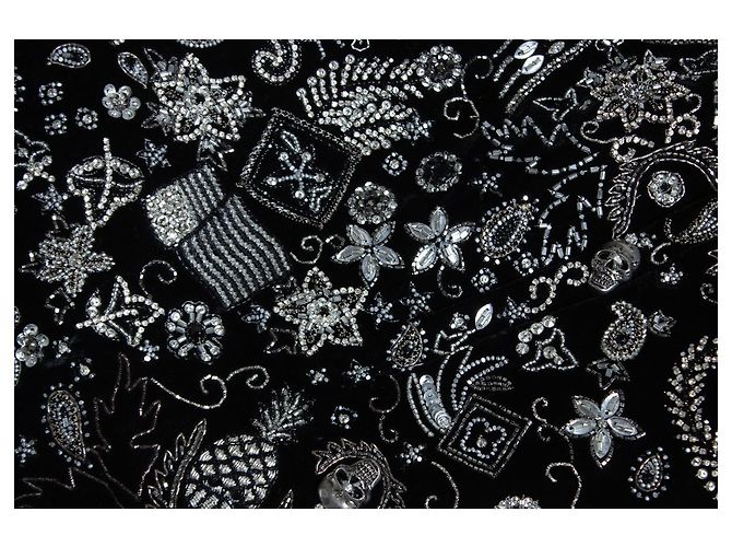 Teddy Saint Laurent, Bomber de terciopelo cristal 2018 Negro - vista 7