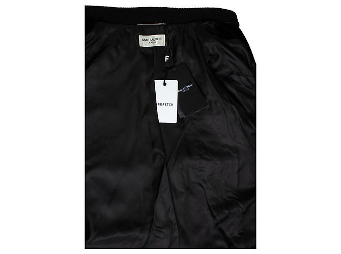 Teddy Saint Laurent, Bomber de terciopelo cristal 2018 Negro - vista 9