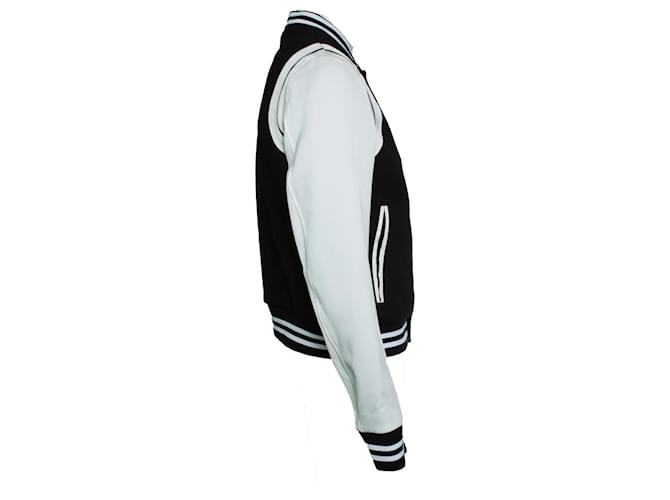 Giacca bomber nera e bianca Balmain Nero Bianco - vista 3