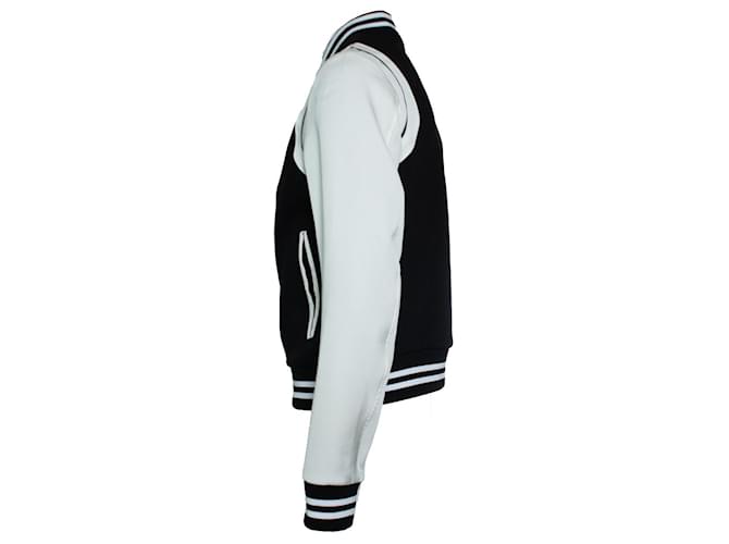 Giacca bomber nera e bianca Balmain Nero Bianco - vista 4