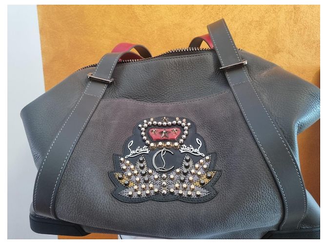 Christian Louboutin Bagdamon Calf Emp/Calf Emp Grigio - vista 2